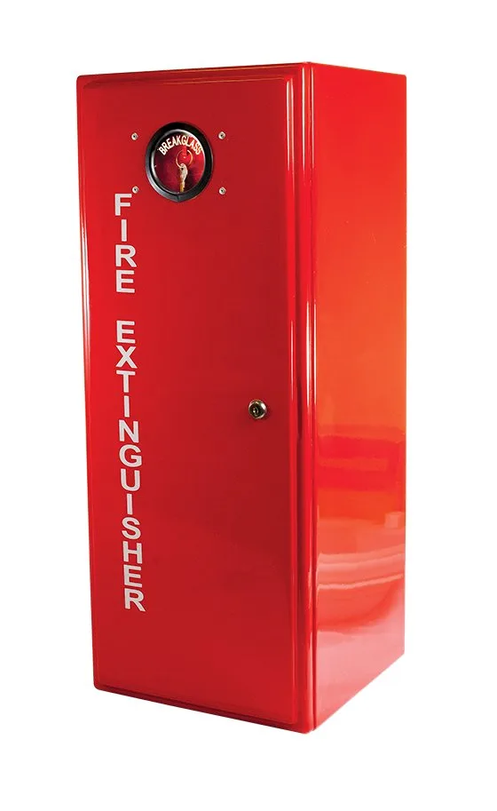 Fibreglass Fire Extinguisher Cabinet, Lockable, for 9.0kg