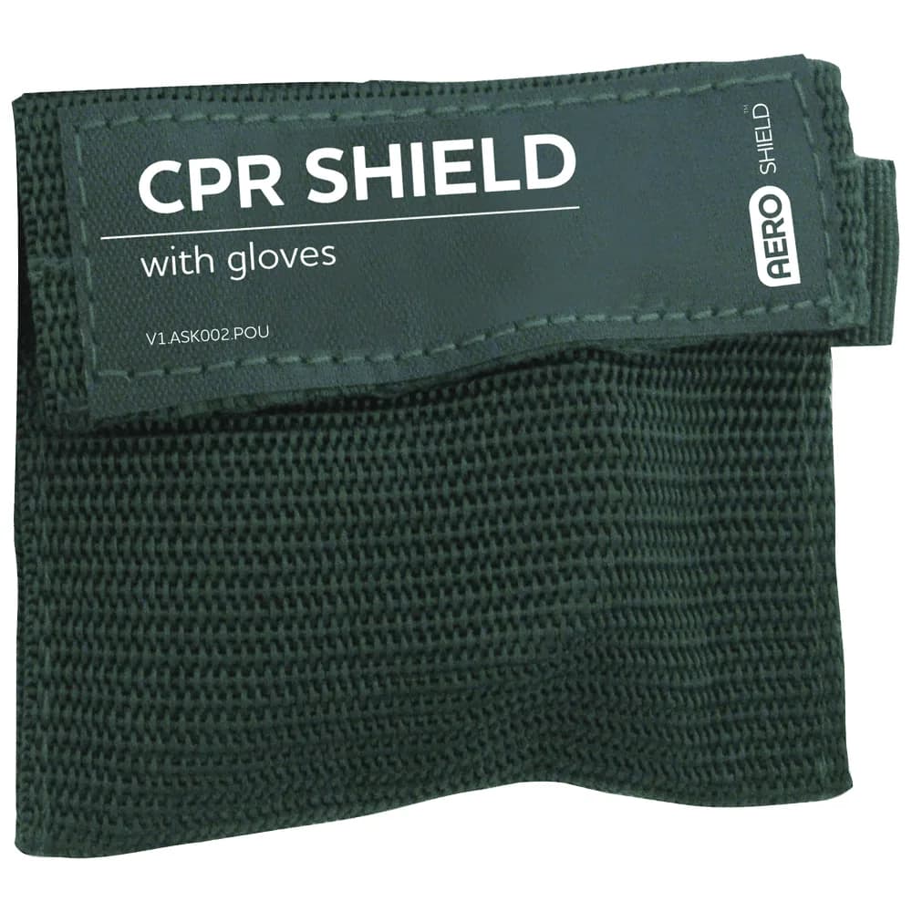 AEROSHIELD Key Ring CPR Face Shield + Gloves