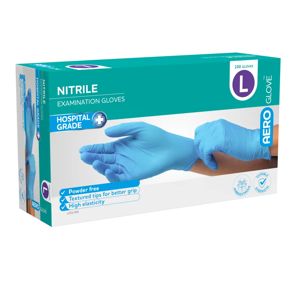 AEROGLOVE Large Nitrile Powder-Free Gloves Box/100, photo 1 of 2