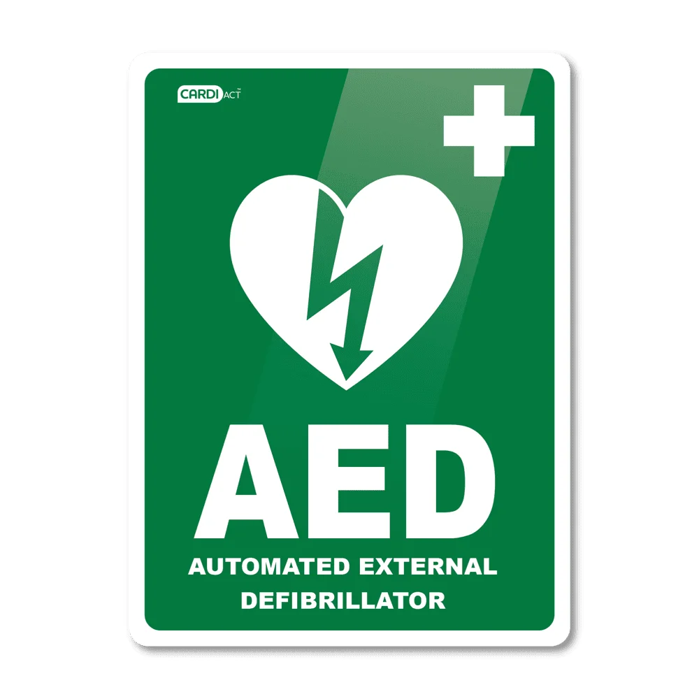 AED Wall Sign, Poly (22.5 x 30cm)