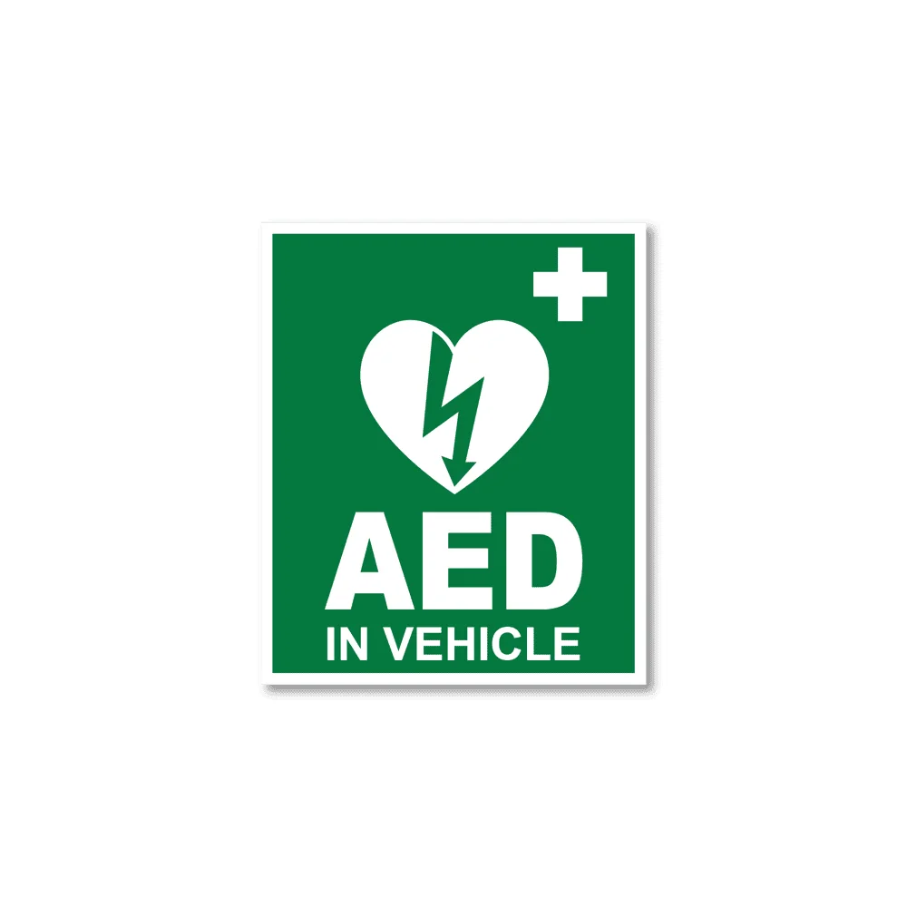AED In-Vehicle Window Sticker (10 x 12cm)