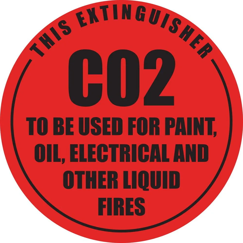 CO2 Extinguisher Identification Sign, 190 x 190mm