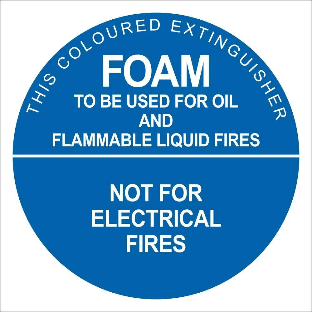 Air/Foam Extinguisher Identification Sign, 190 x 190mm